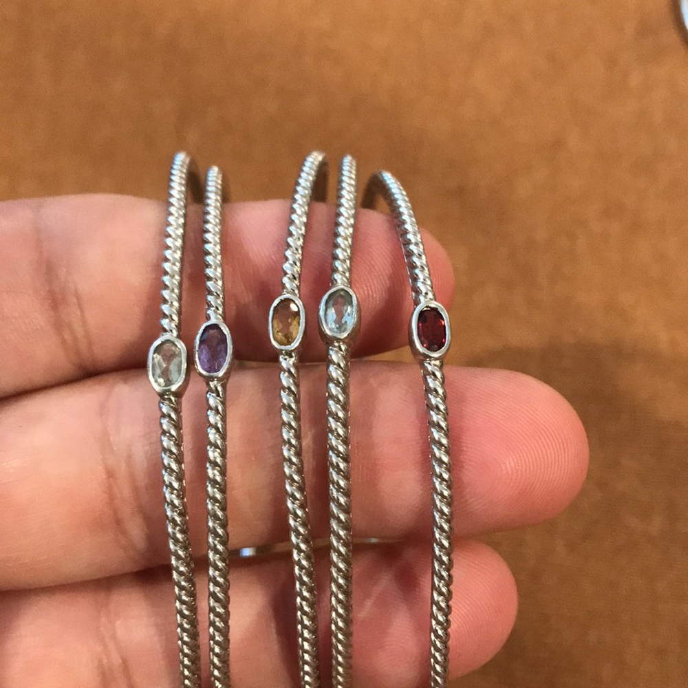 Sterling silver set of 5 bracelet